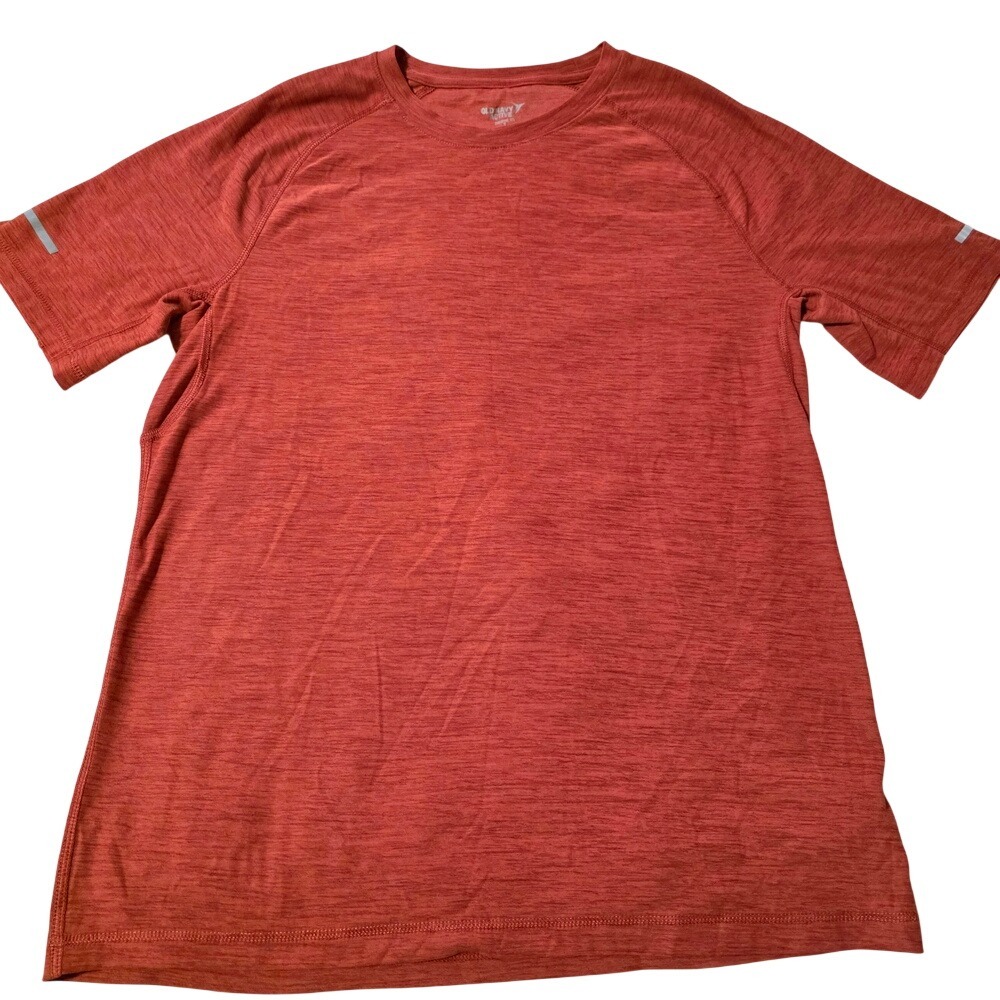 Old Navy Active Breathe On Mens Small Burnt Orange Heather Running Shirt S